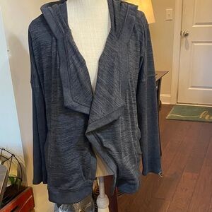 Athleta Gray Hooded Cardigan size medium